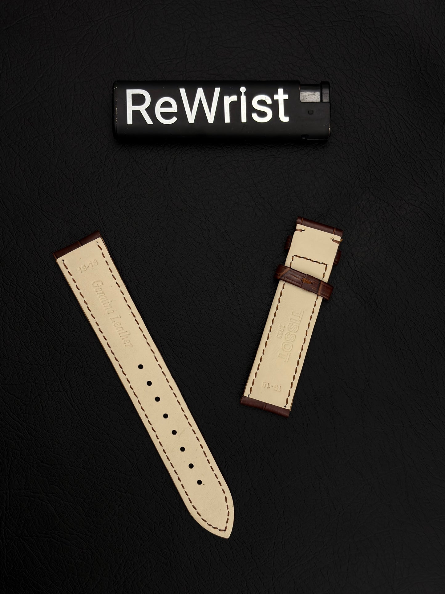Odd size leather strap - Brown