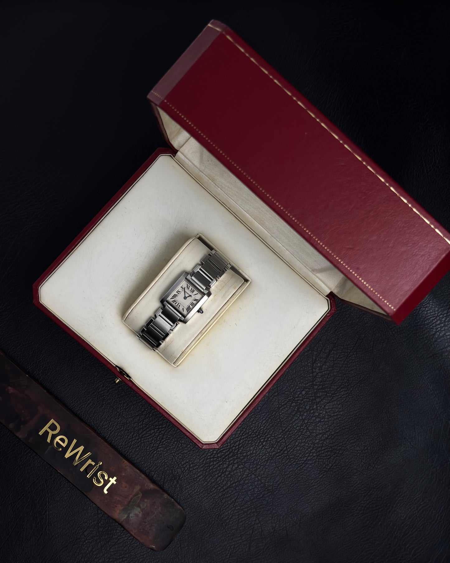Cartier Tank Française 2384 | Full Stainless Steel | Original Vintage Box Included