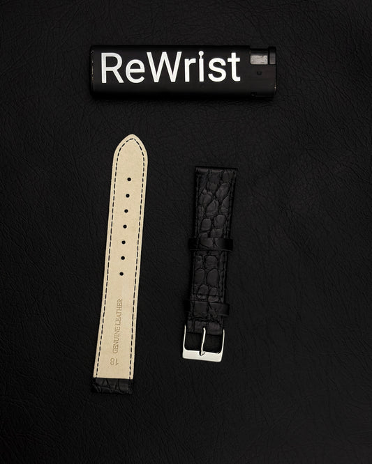 Italian Leather Strap - Black