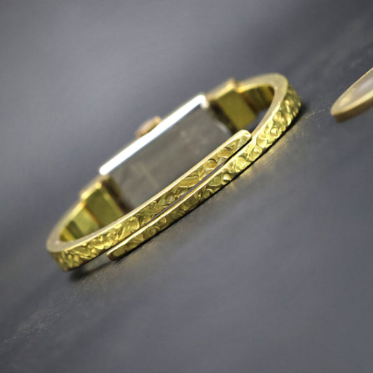 Consul Gold Hammered-Texture Bangle Watch