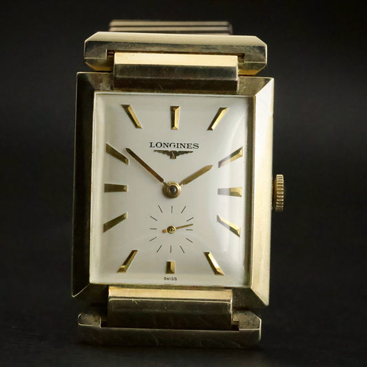 Longines Manual Wind | Rectangular 10K Gold Filled | Hooded Lugs | Sub Seconds, view 22
