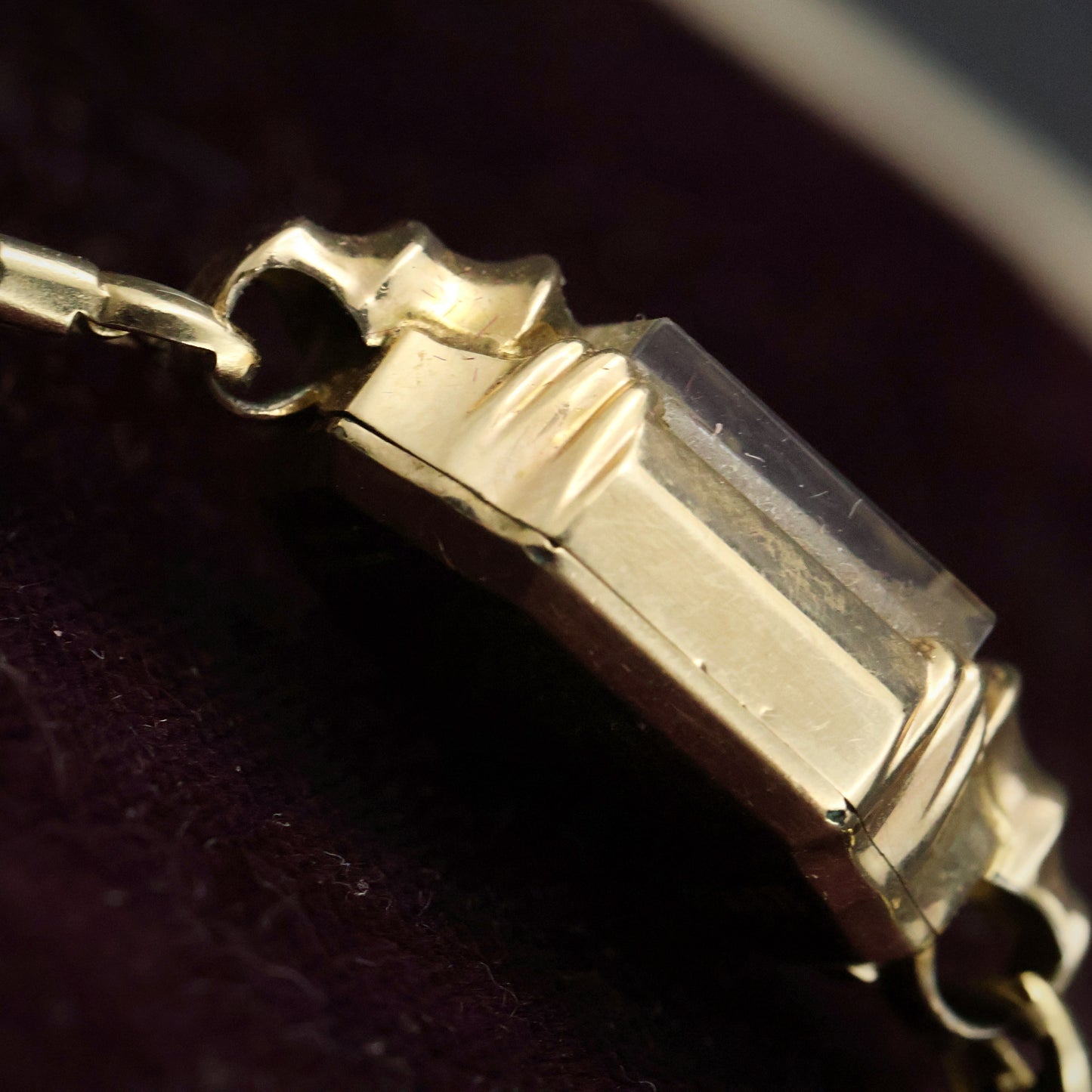 Bulova Gold Rectangular — Original Box & Papers
