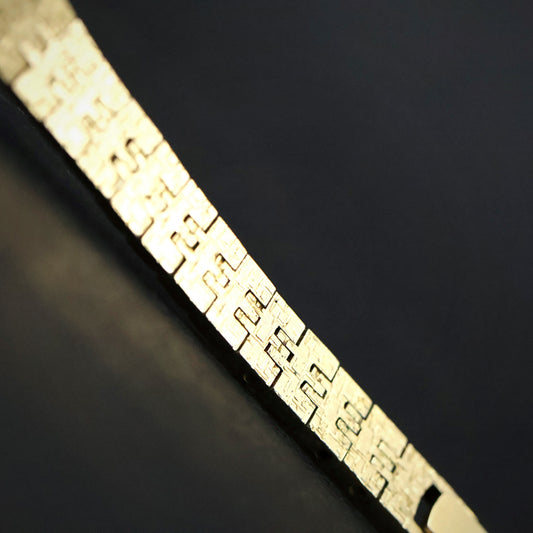 Seiko Gold Oval with Geometric Bracelet