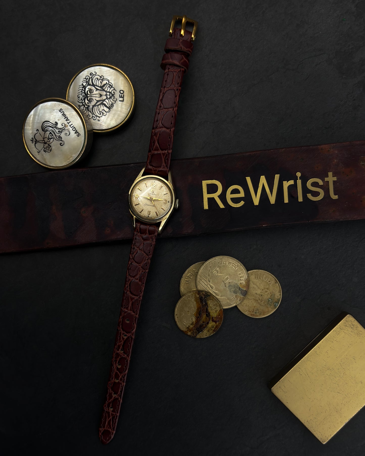 Omega Seamaster Cocktail Watch | 10K Gold Top | 1950s
