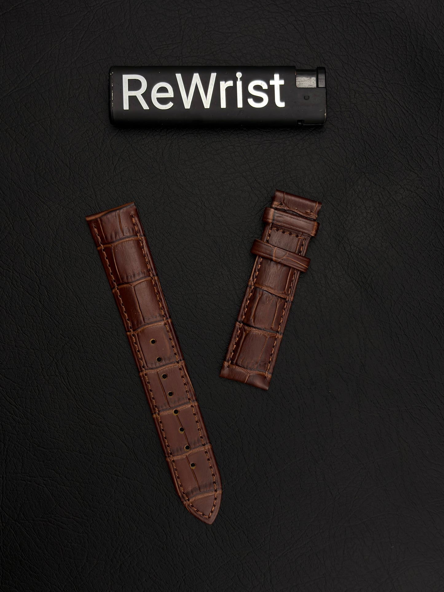 Odd size leather strap - Brown