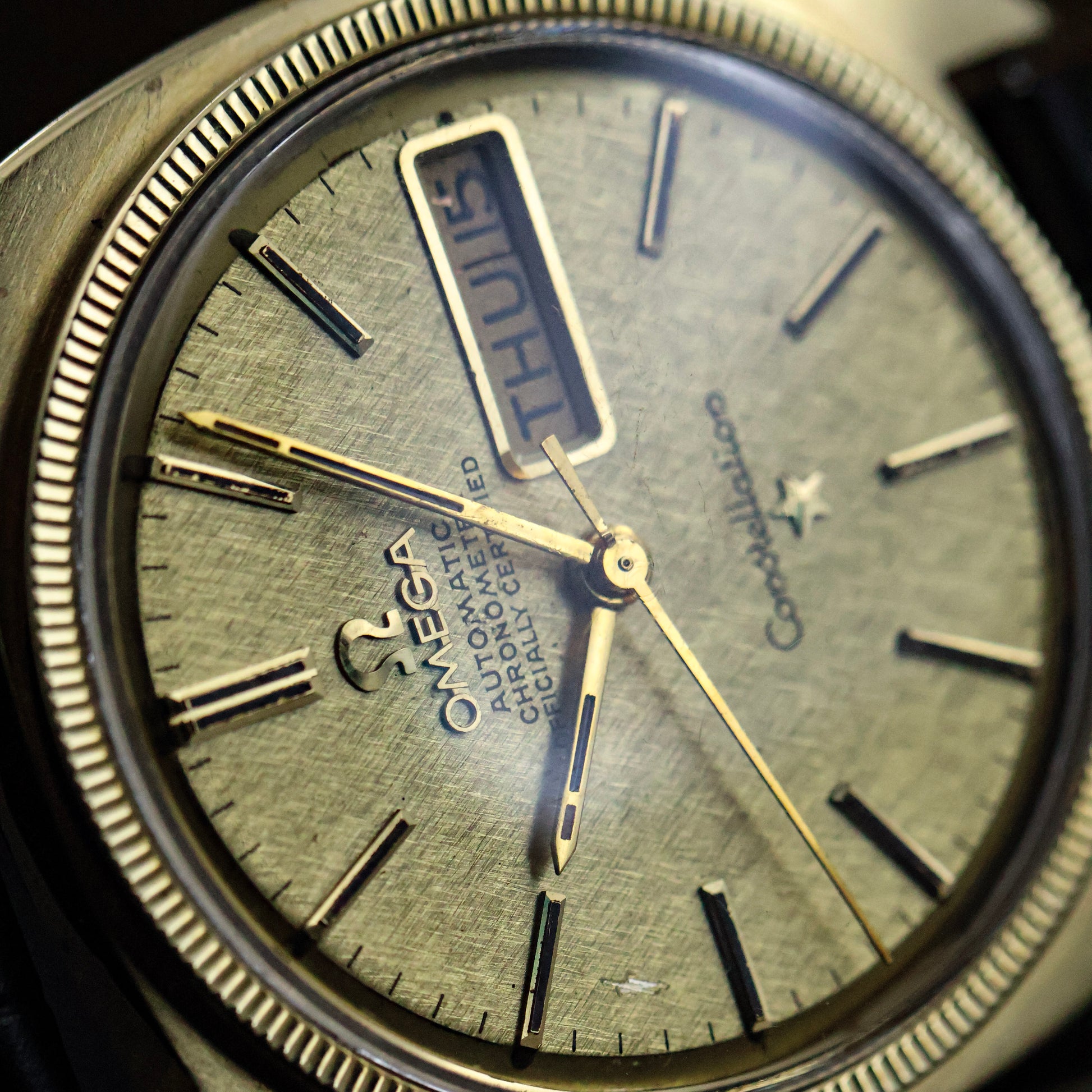 Omega Constellation Gold Textured Dial