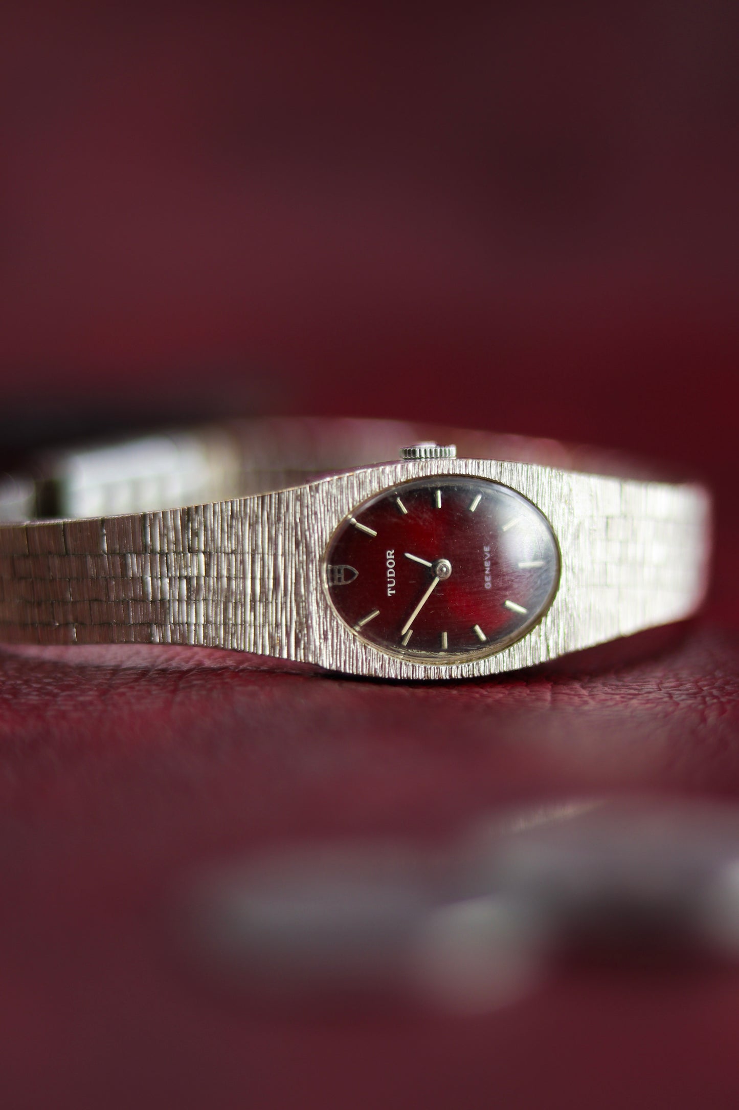 Tudor Lady | Ruby Red Dial | Textured