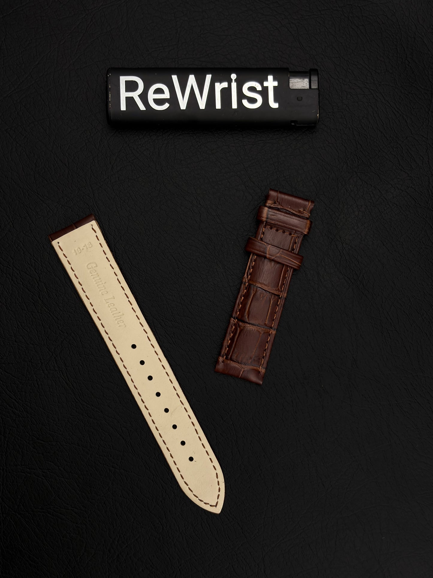 Odd size leather strap - Brown