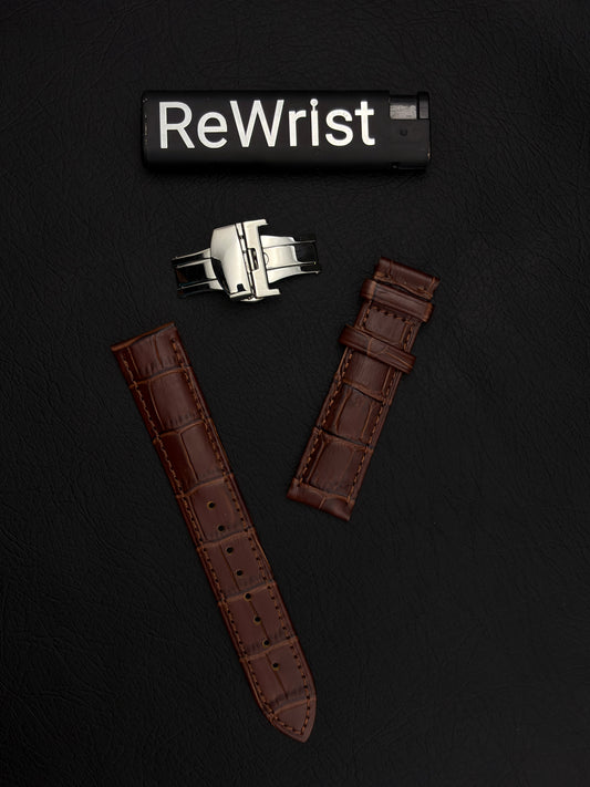 Odd size leather strap - Brown