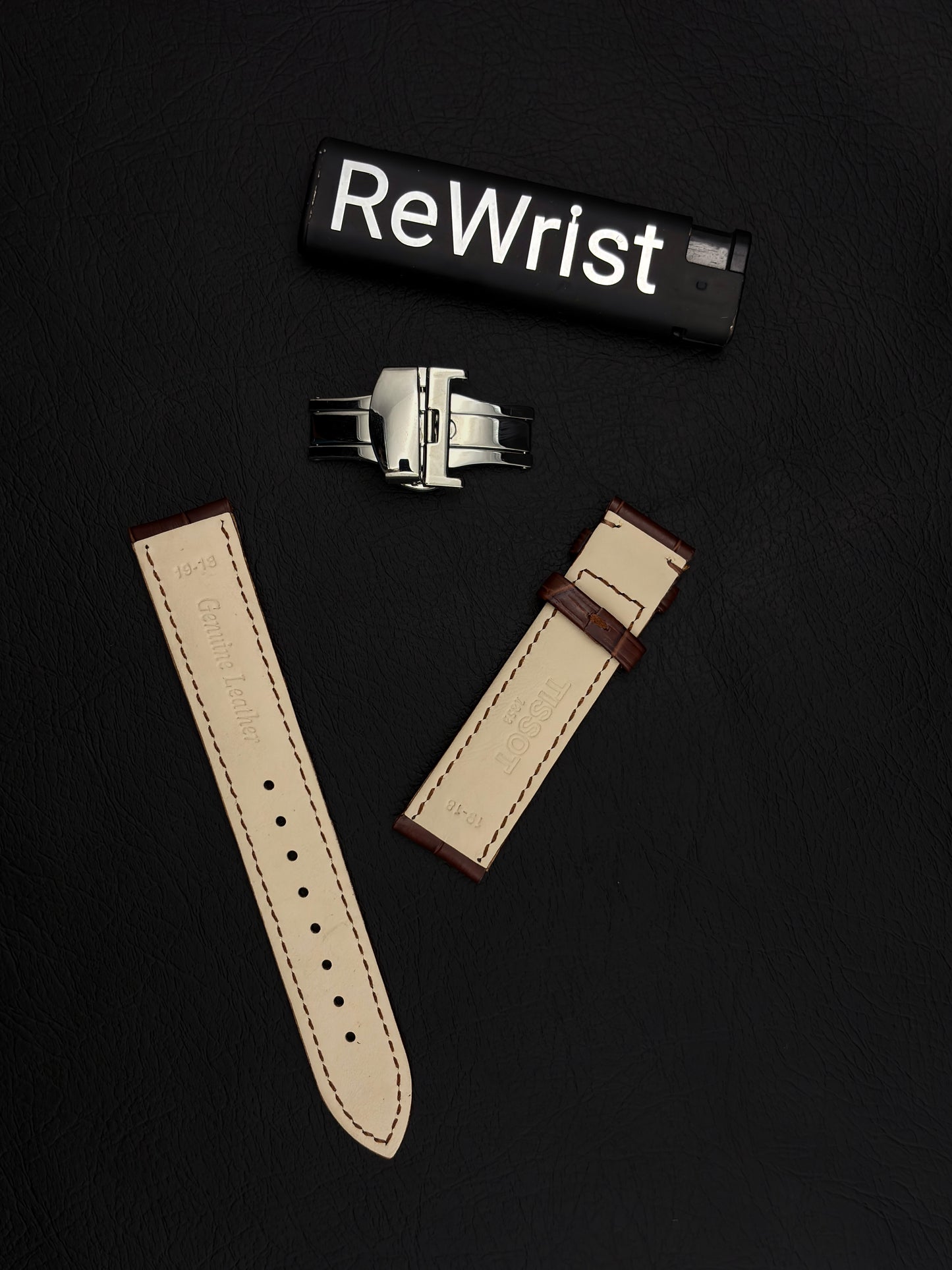 Odd size leather strap - Brown