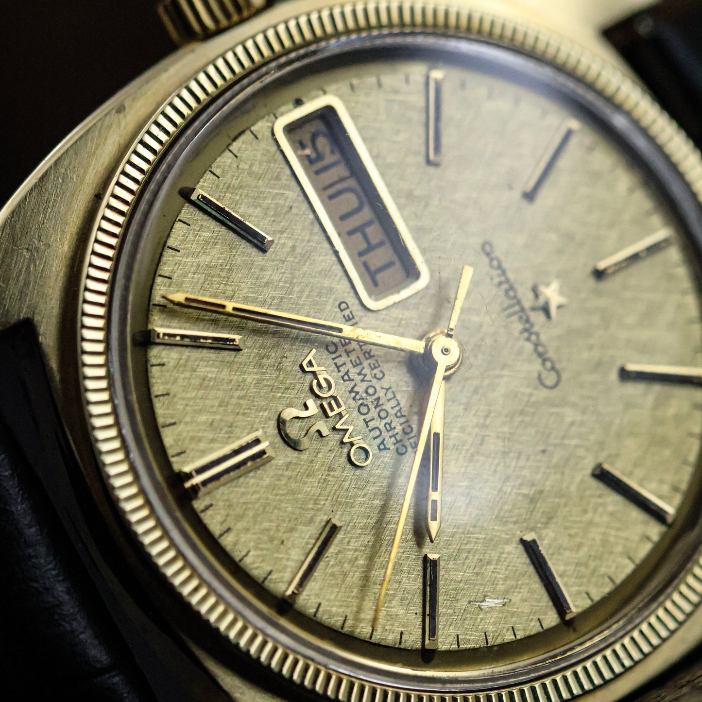 Omega Constellation Gold Textured Dial