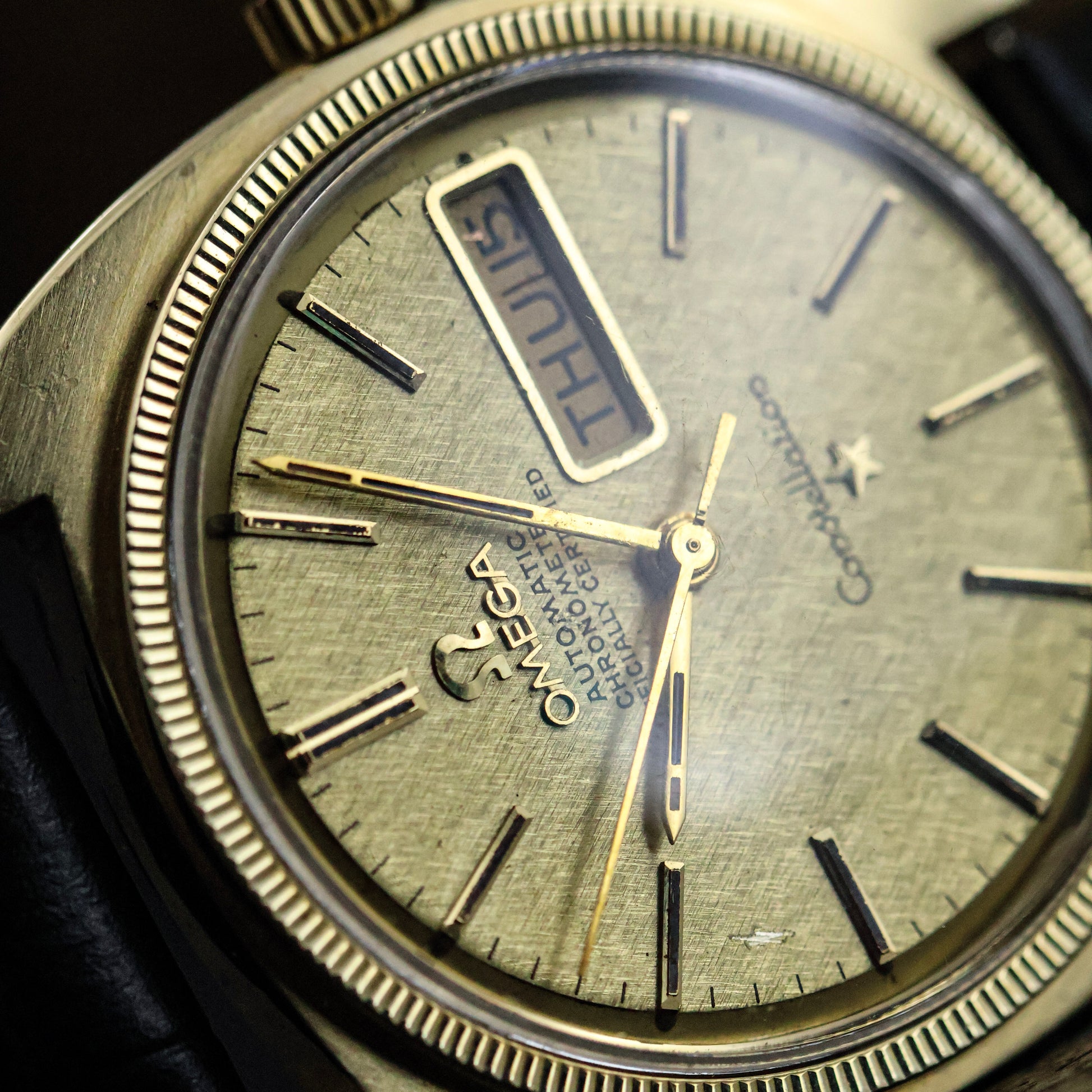 Omega Constellation Gold Textured Dial
