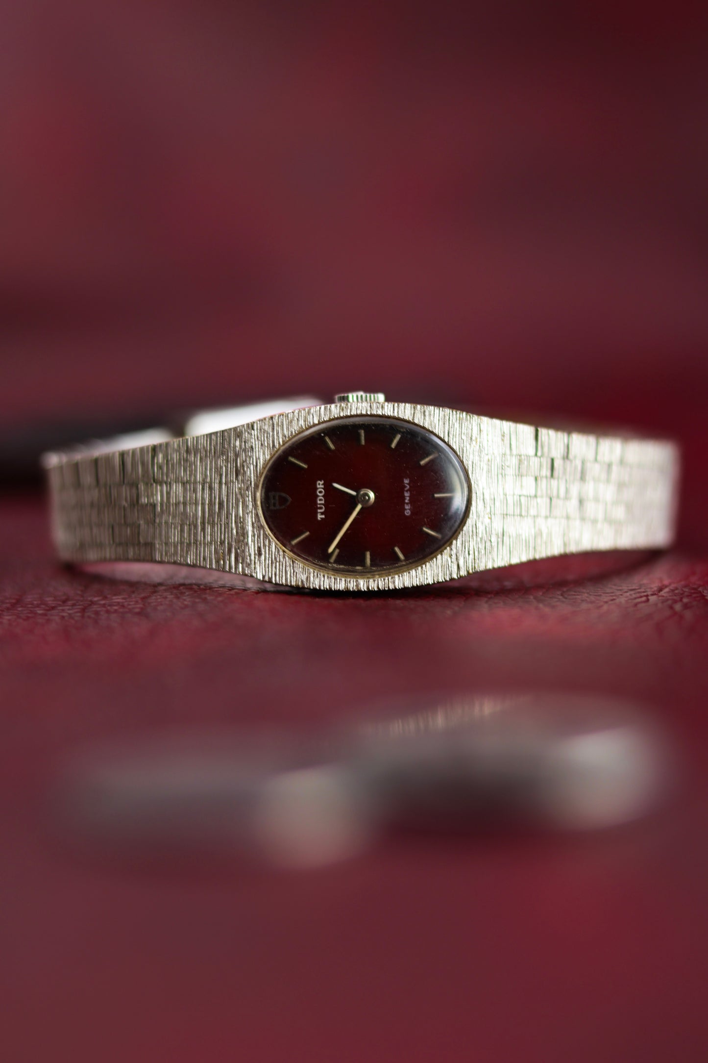 Tudor Lady | Ruby Red Dial | Textured