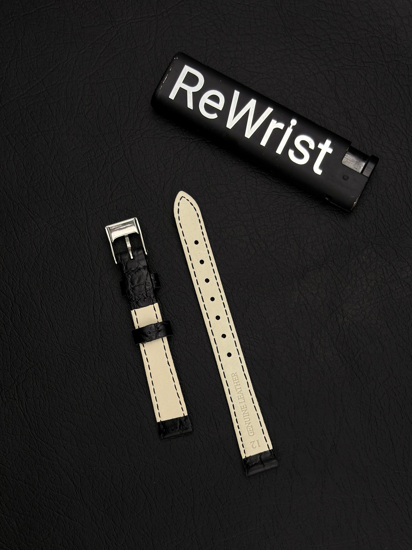 Italian Leather Strap - Black