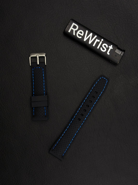 Tropical Silicone Multicolor Strap - Blue