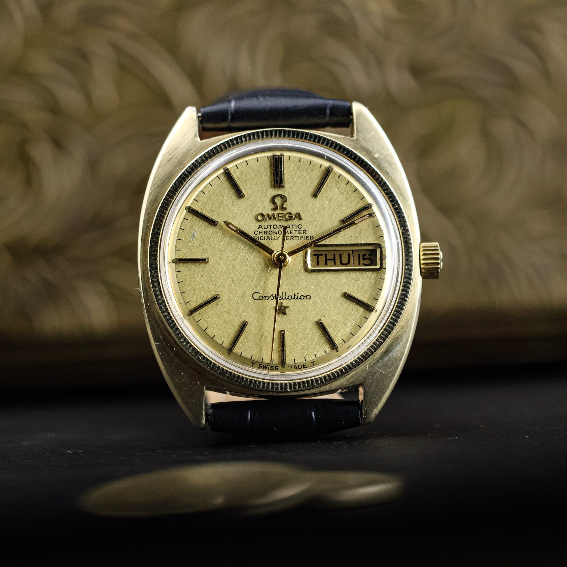 Omega Constellation Gold Textured Dial