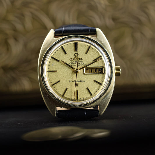 Omega Constellation Gold Textured Dial