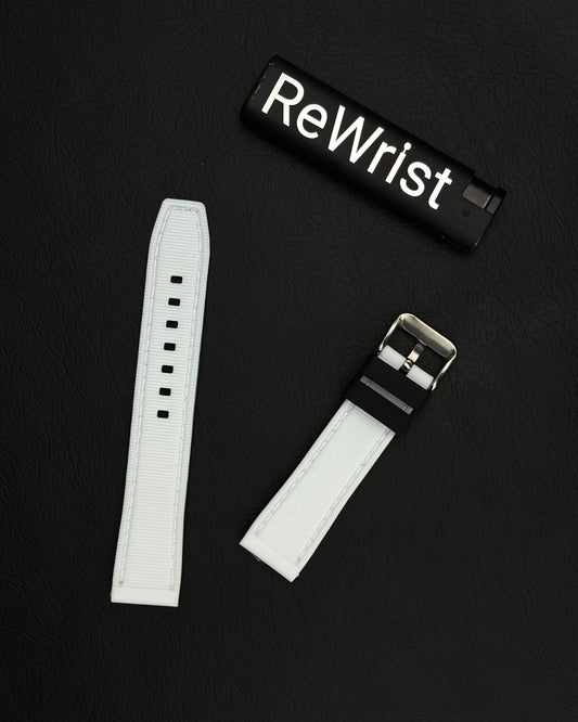 Tropical Silicone Multicolor Strap - White