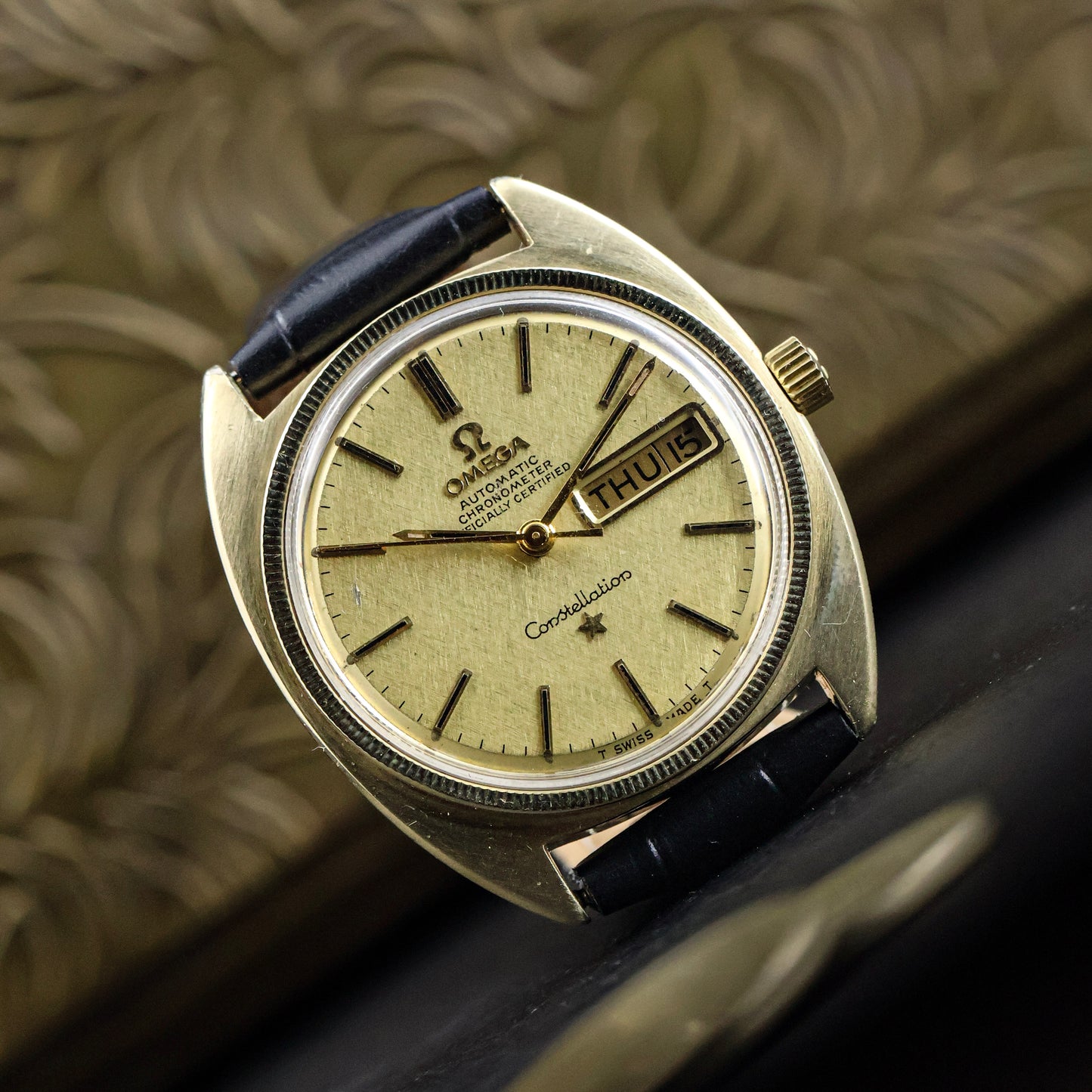 Omega Constellation Gold Textured Dial