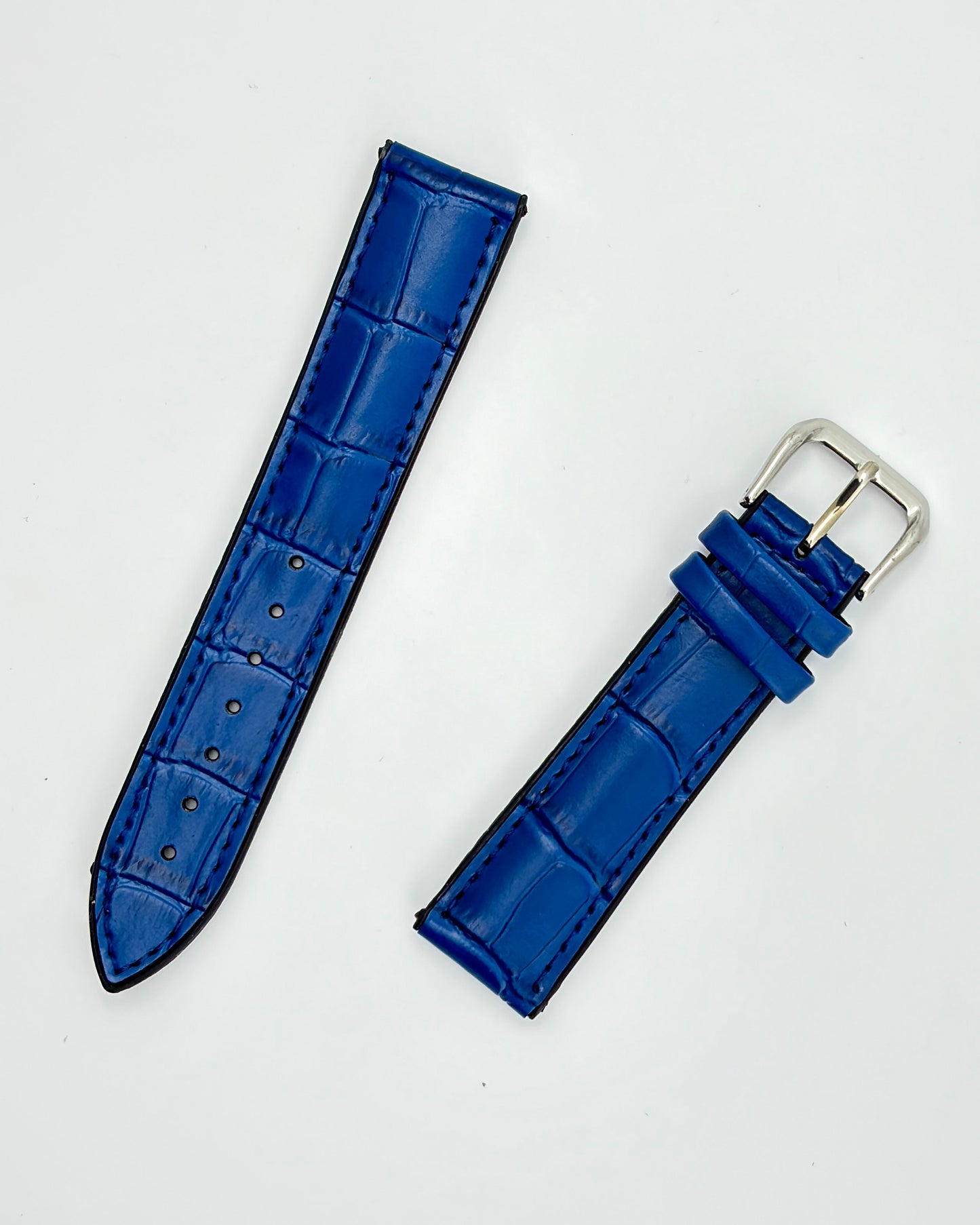 Leather Silicone Hybrid Band - Blue