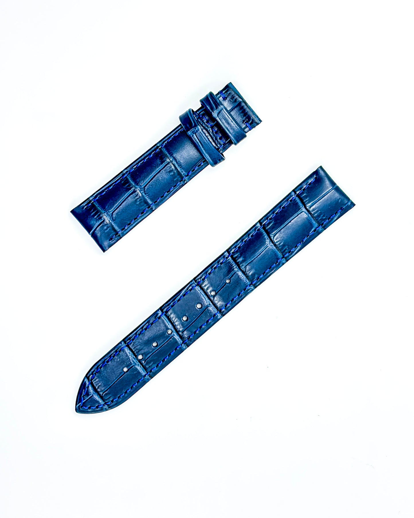 Odd size leather strap - Blue