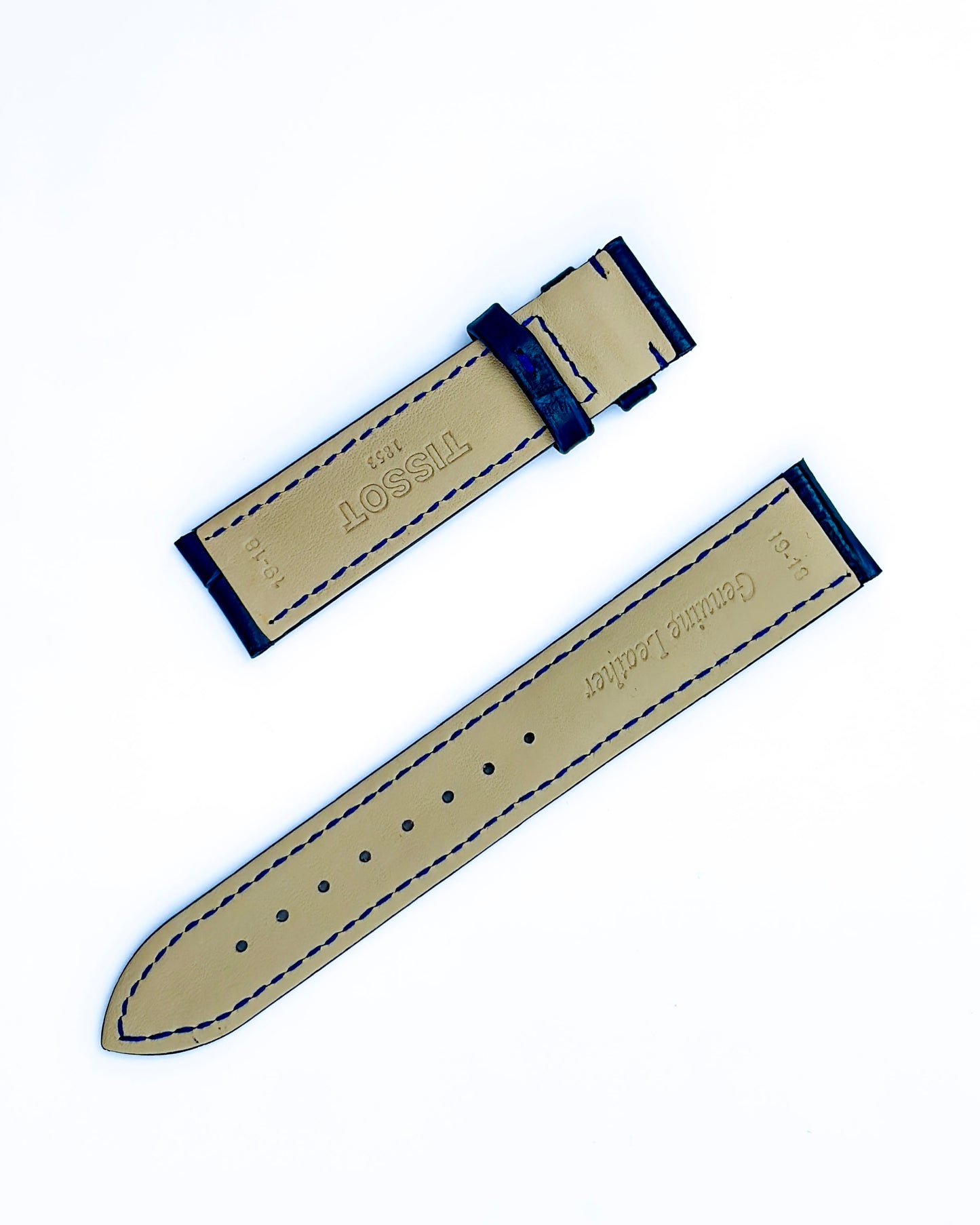 Odd size leather strap - Blue