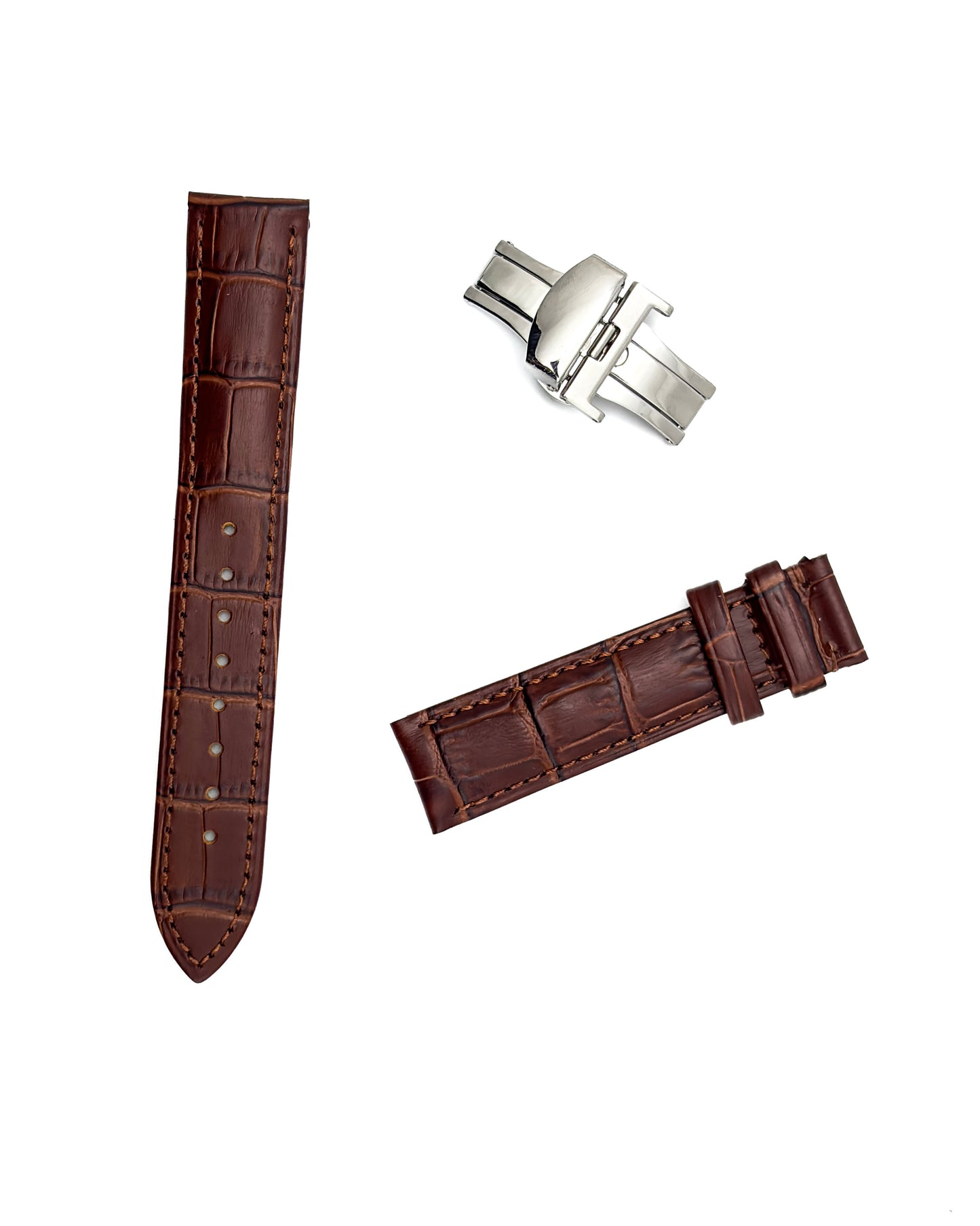 Odd size leather strap - Brown