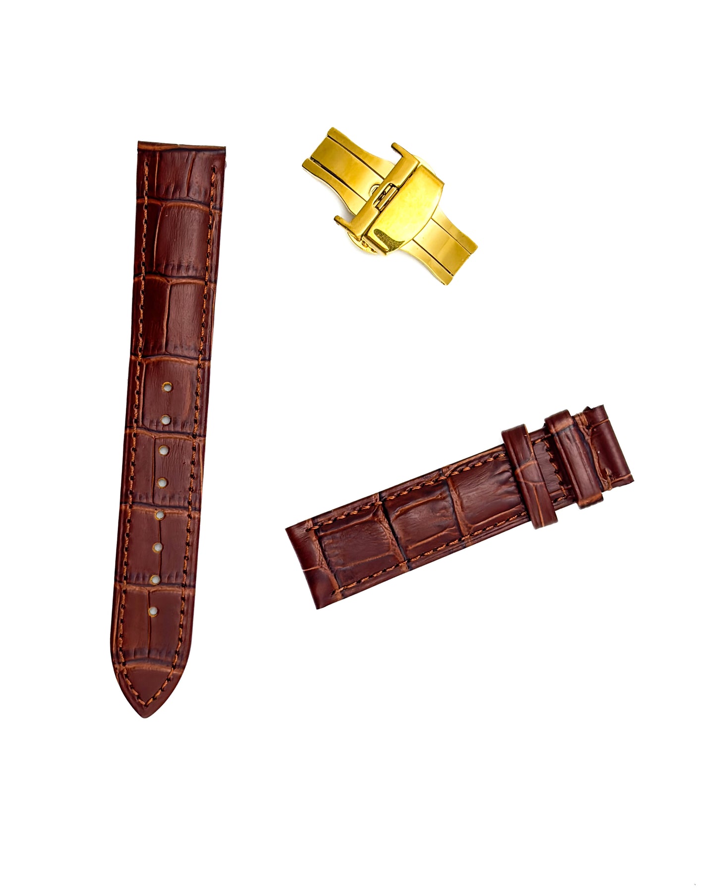 Odd size leather strap - Brown