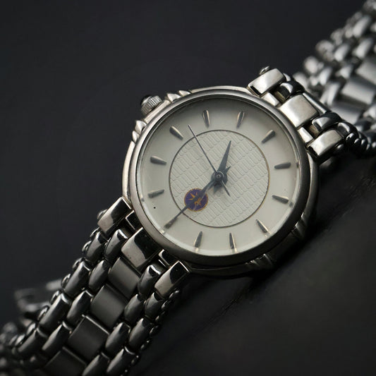 Silver Crosshatch Dial Ladies' Watch