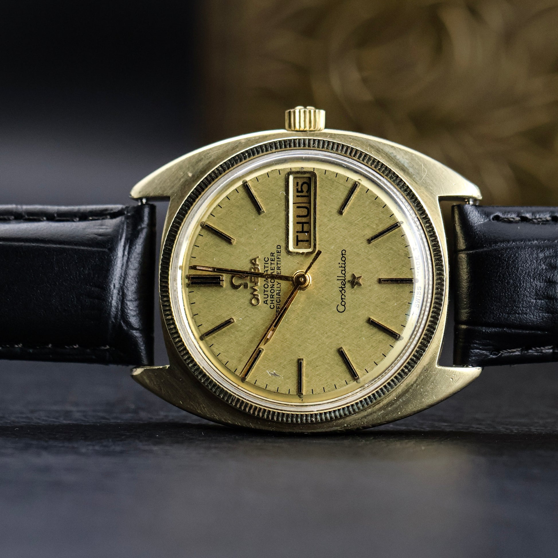 Omega Constellation Gold Textured Dial