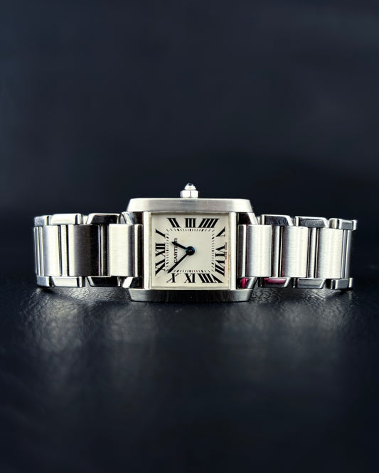 Cartier Tank Française 2384 | Full Stainless Steel | Original Vintage Box Included