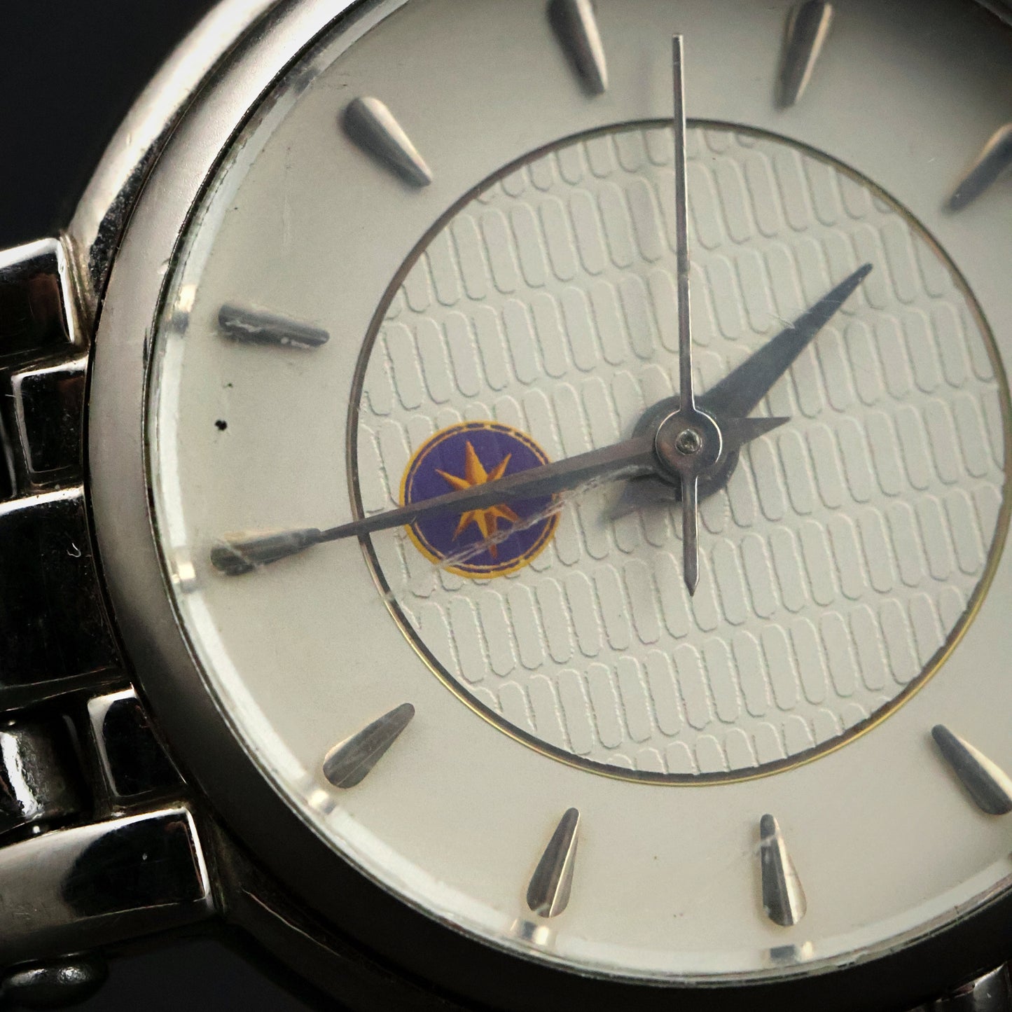 Silver Crosshatch Dial Ladies' Watch