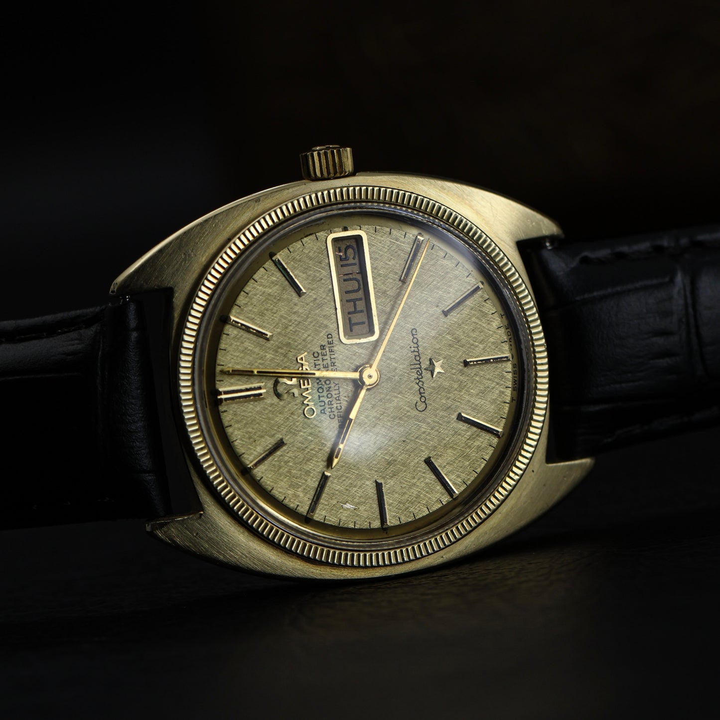 Omega Constellation Gold Textured Dial