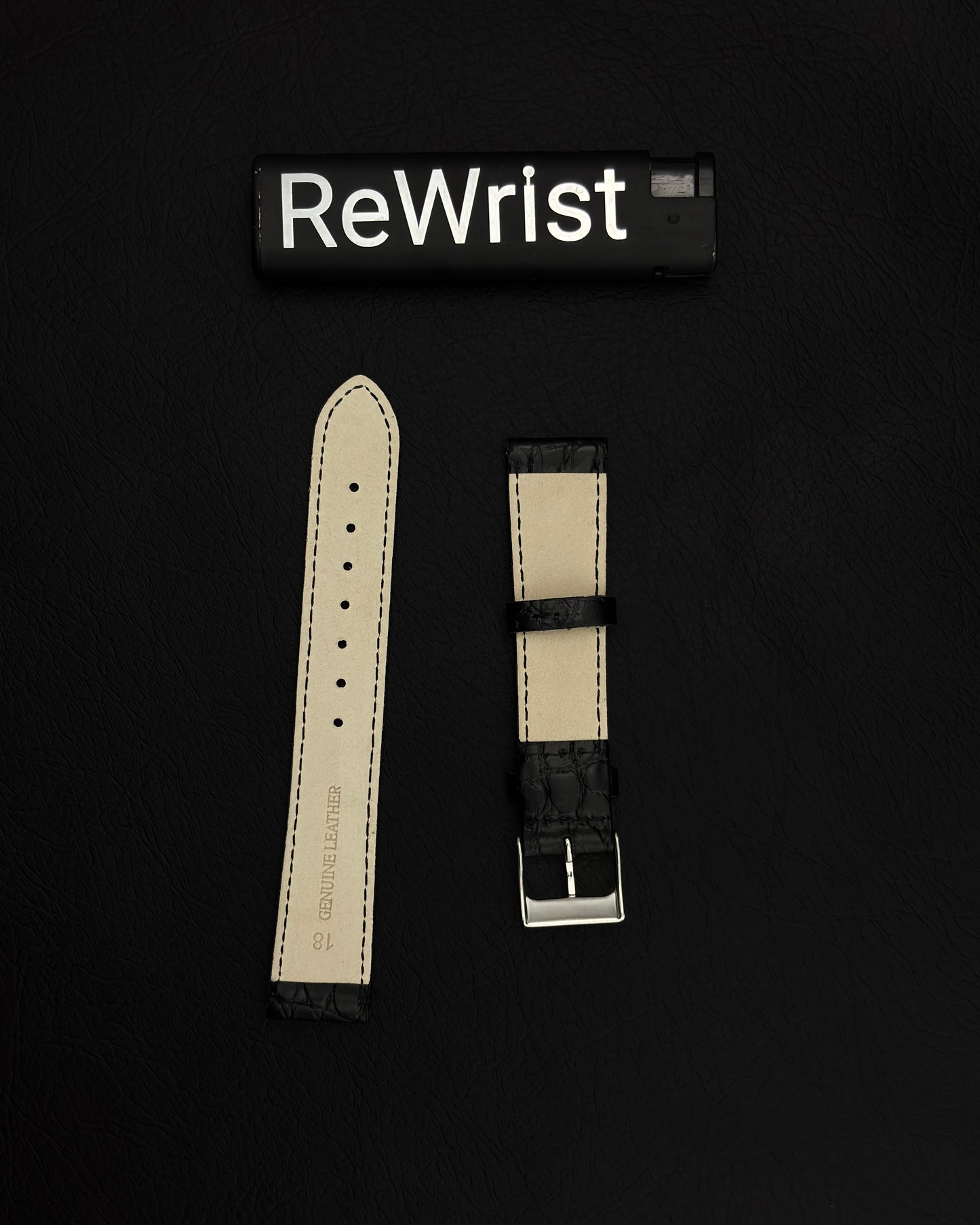 Italian Leather Strap - Black