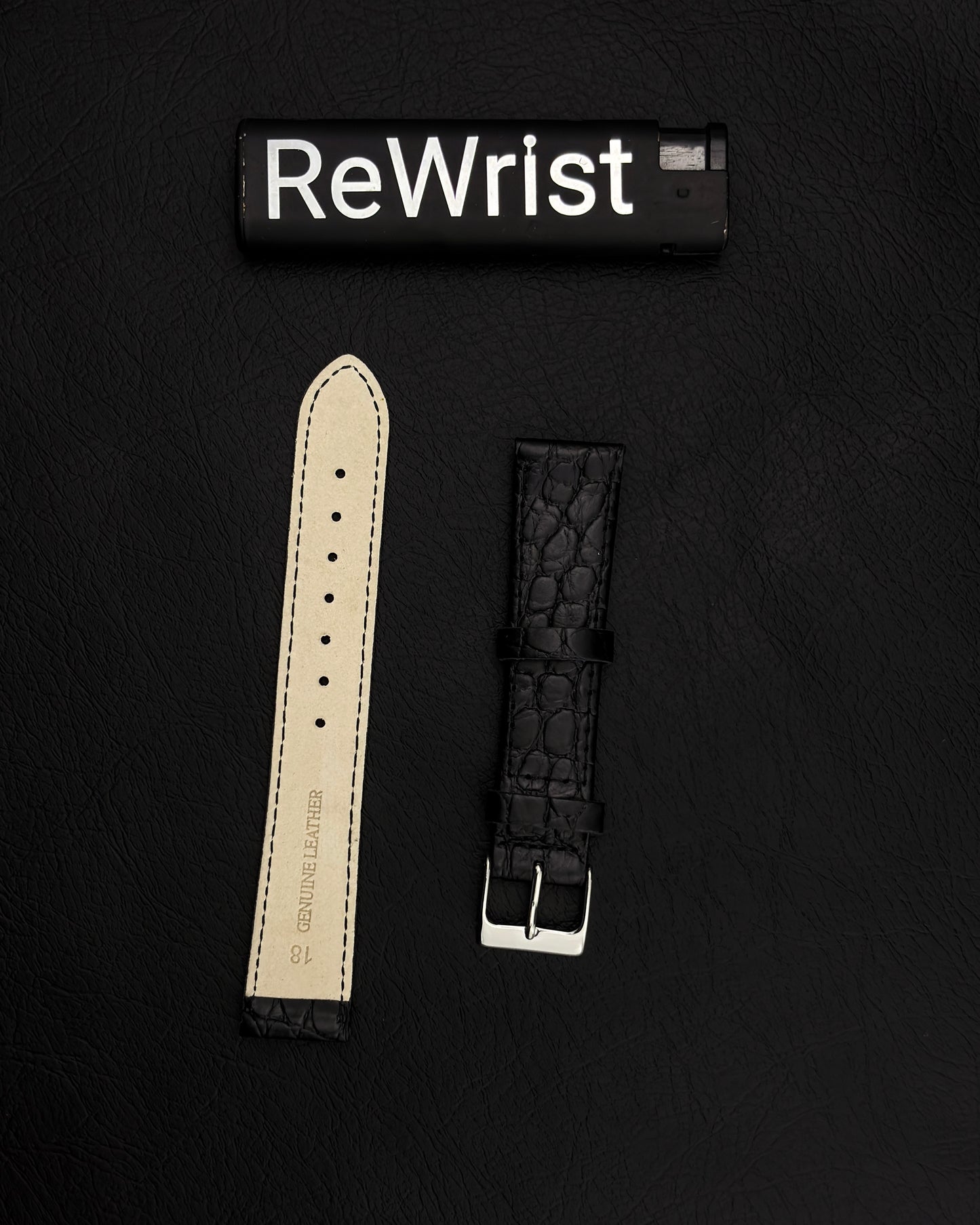 Italian Leather Strap - Black