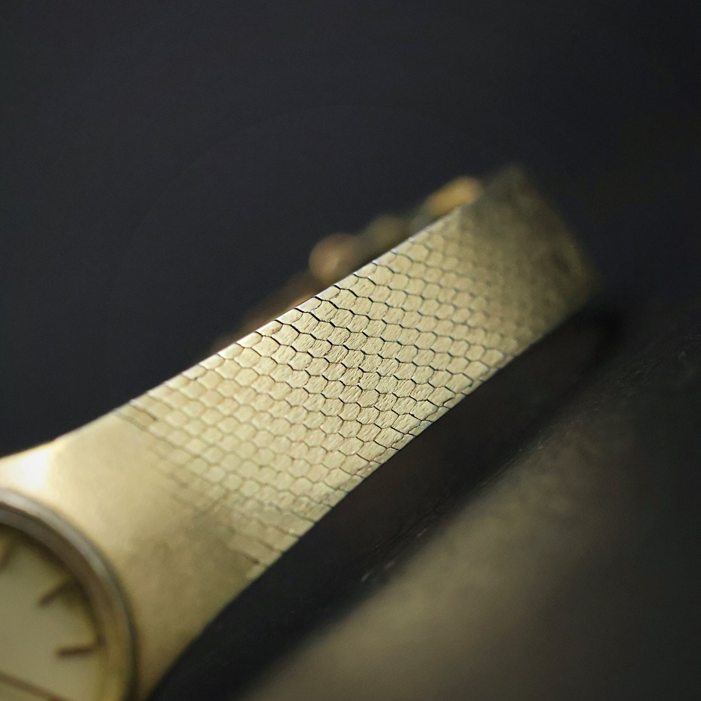 Seiko Quartz Gold Honeycomb Bangle