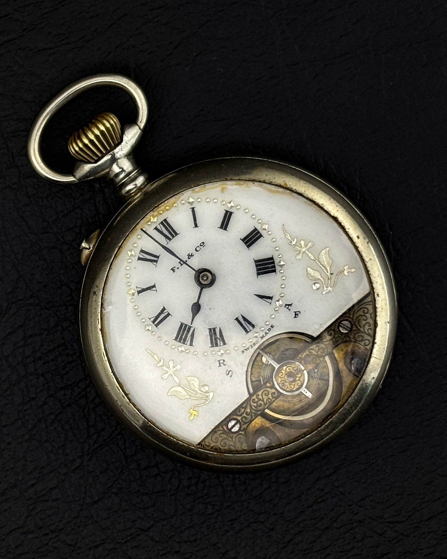 Antique Silver Swiss Lever Hebdomas style Pocket Watch | 8-Day Movement