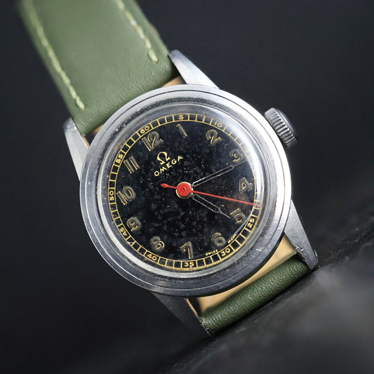 Omega Military - WW2 Era Black Dial, Red Seconds