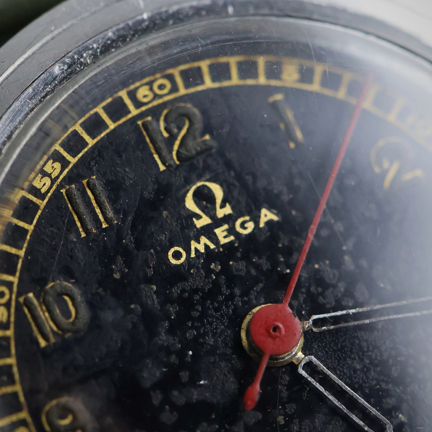 Omega Military - WW2 Era Black Dial, Red Seconds
