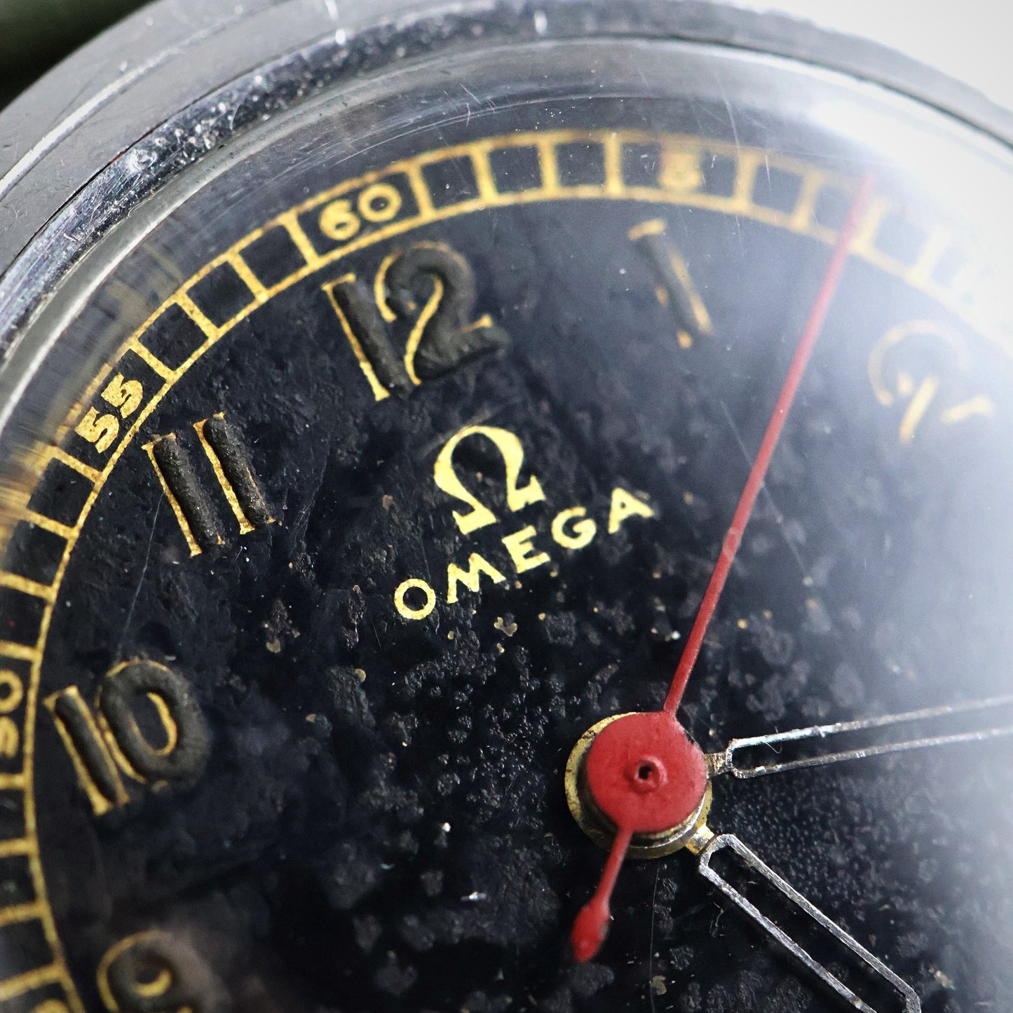 Omega Military - WW2 Era Black Dial, Red Seconds