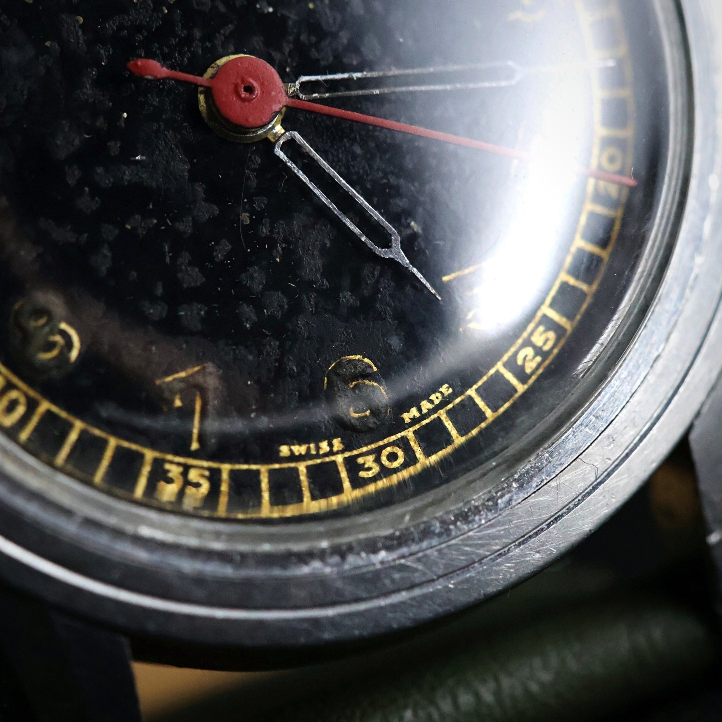 Omega Military - WW2 Era Black Dial, Red Seconds