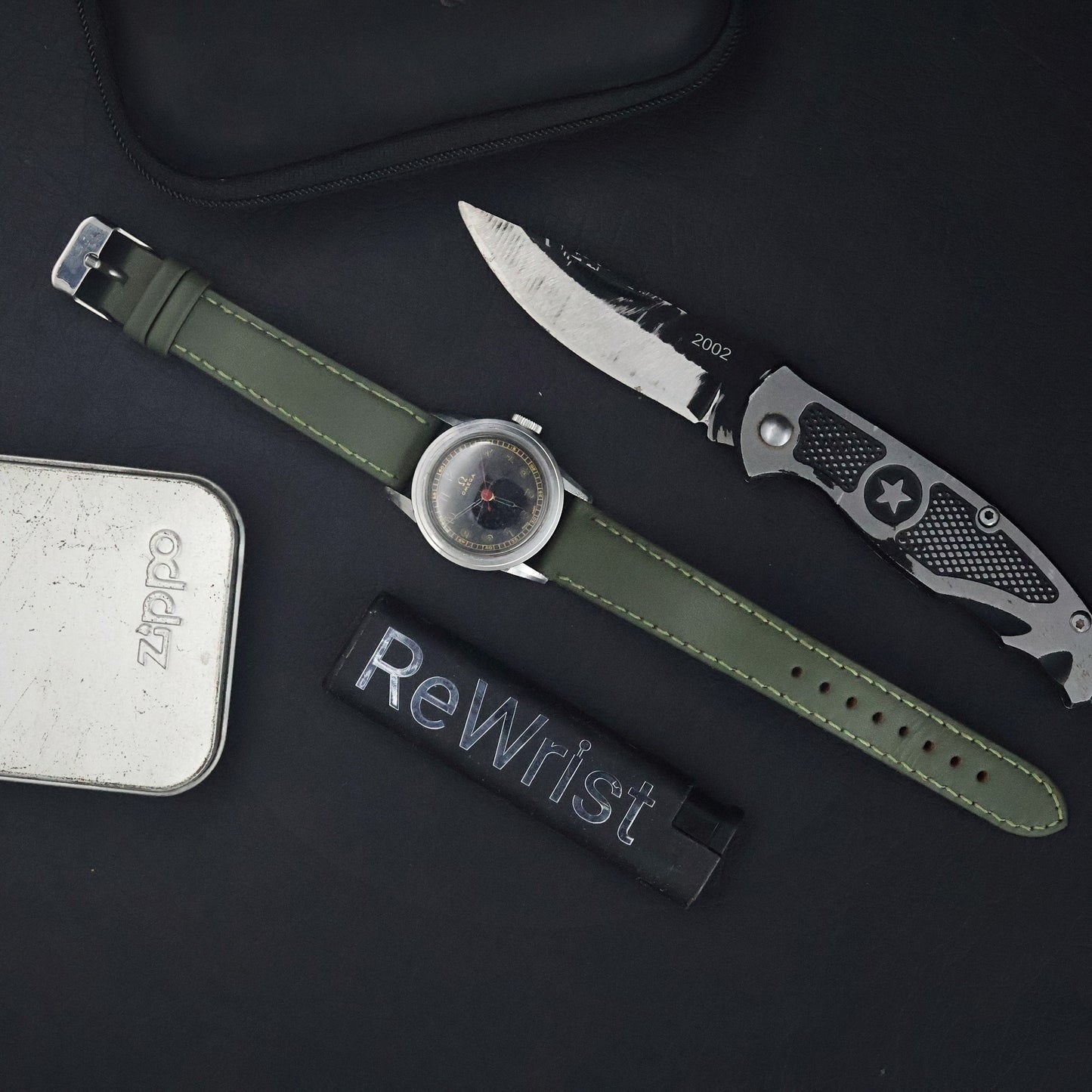 Omega Military - WW2 Era Black Dial, Red Seconds