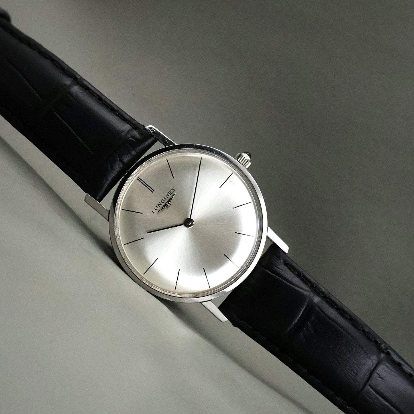 Longines Ultra-Thin Dress - NOS Silver Sunburst