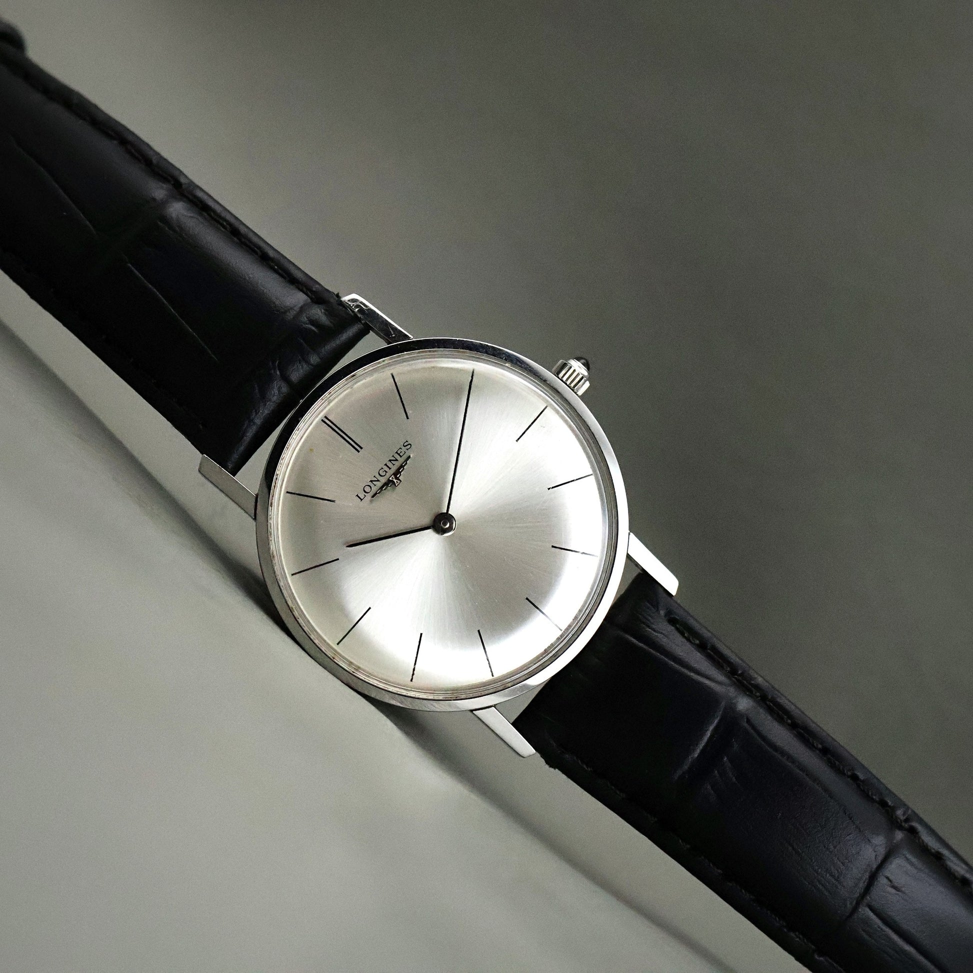 Longines Ultra-Thin Dress - NOS Silver Sunburst