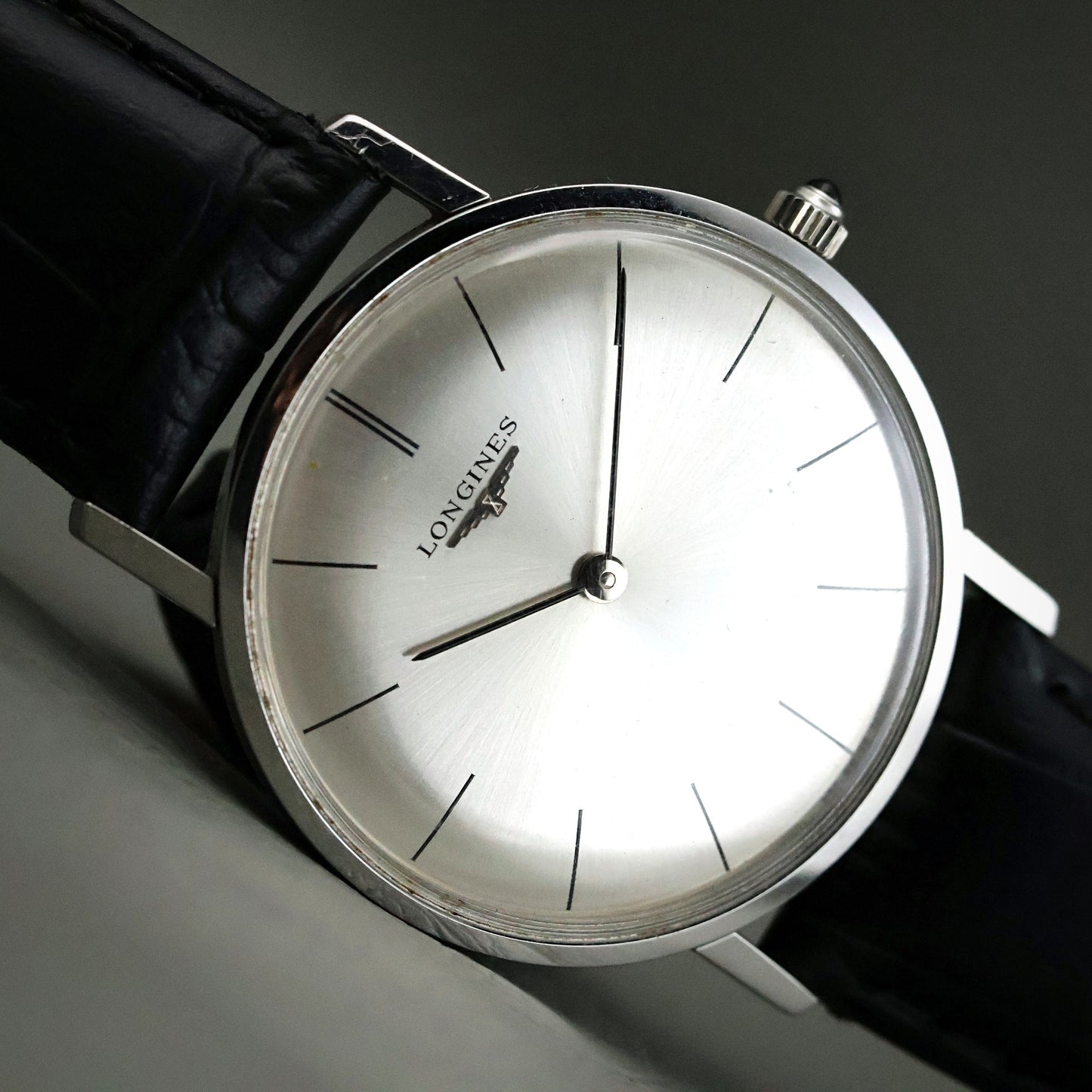 Longines Ultra-Thin Dress - NOS Silver Sunburst
