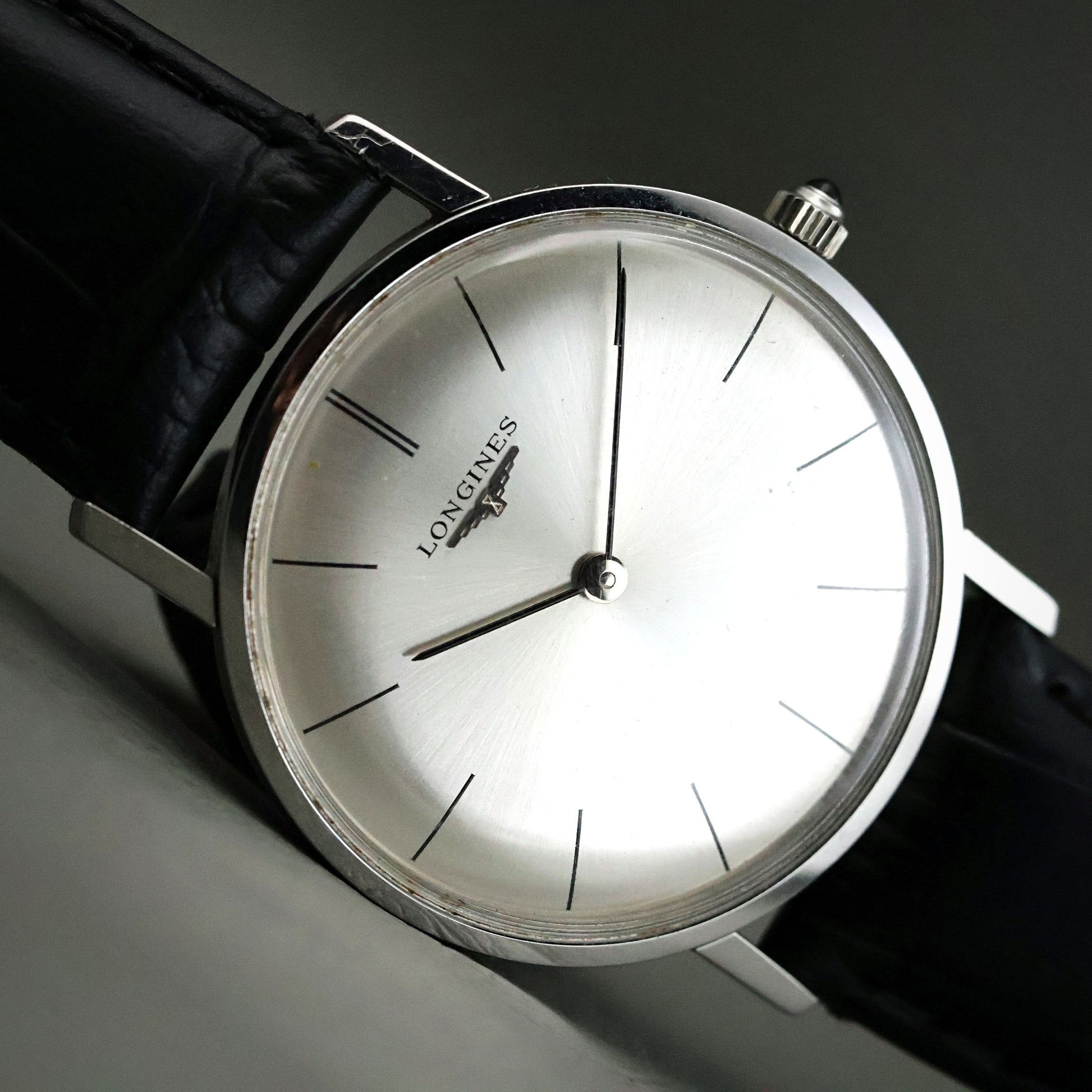 Longines Ultra-Thin Dress - NOS Silver Sunburst