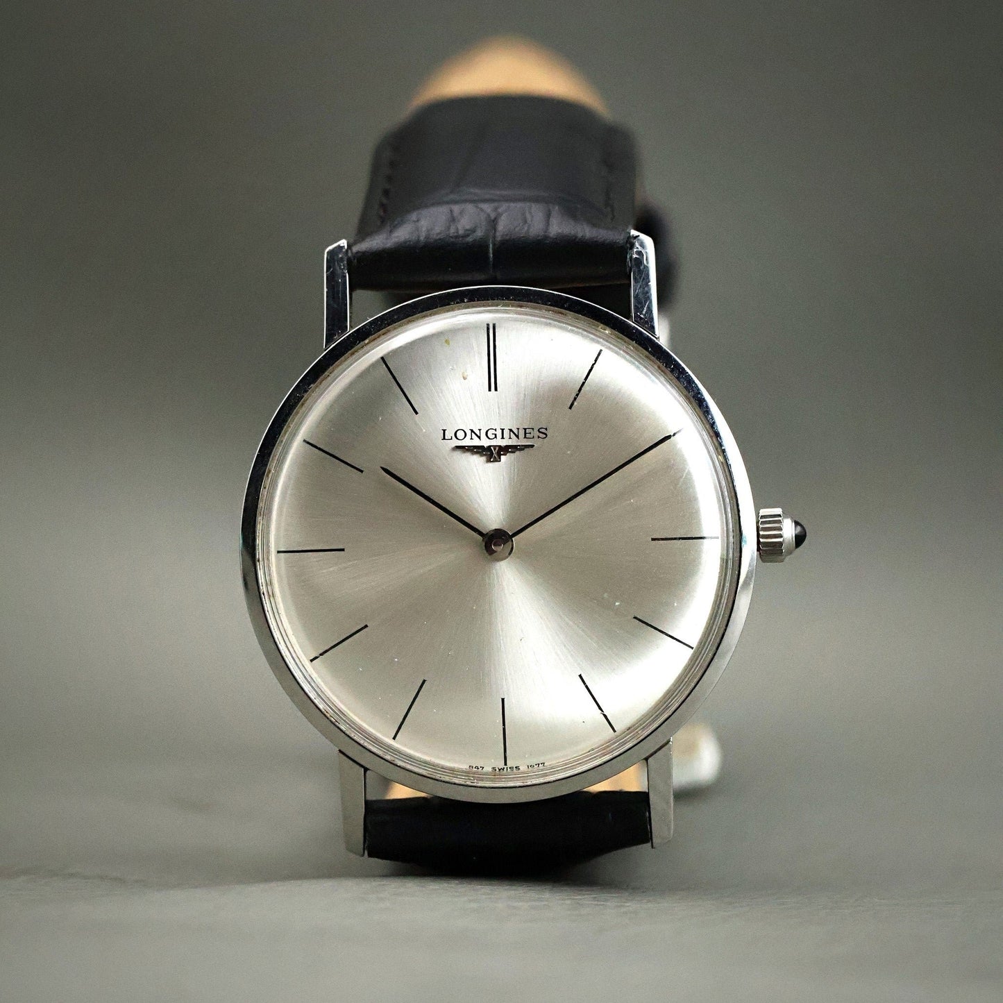 Longines Ultra-Thin Dress - NOS Silver Sunburst