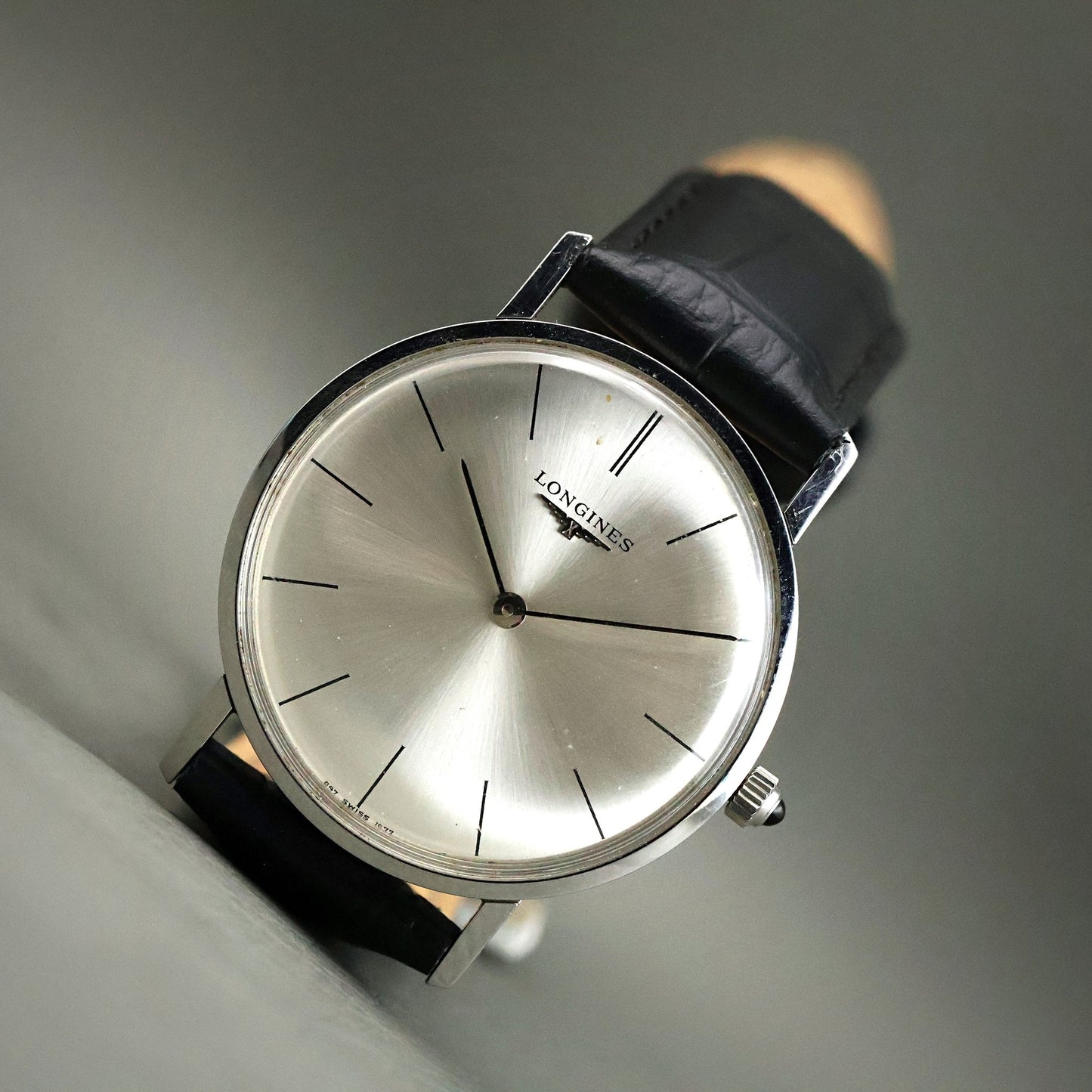 Longines Ultra-Thin Dress - NOS Silver Sunburst