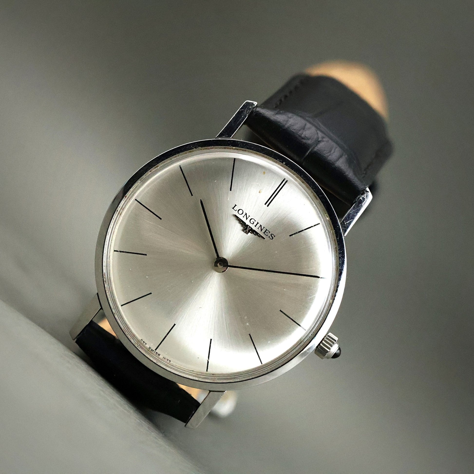 Longines Ultra-Thin Dress - NOS Silver Sunburst