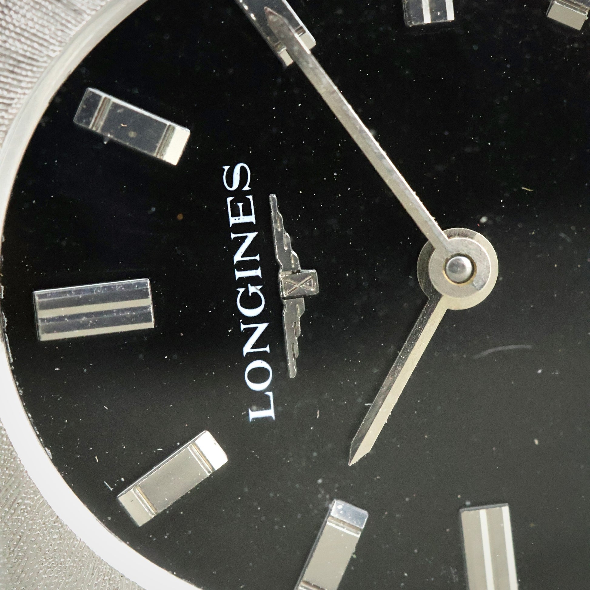 Longines Tank - 10K White Gold Filled, Black Dial